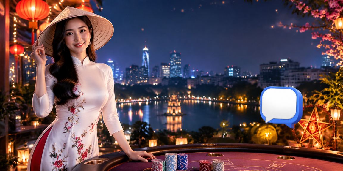 Người dùng sử dụng ứng dụng casino trên điện thoại tại Hà Nội với nón lá