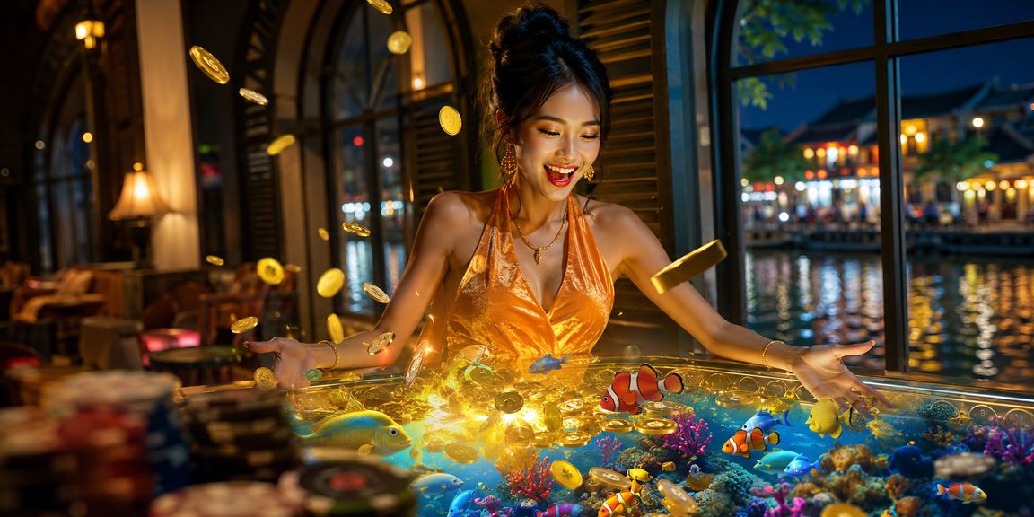Khách chơi casino và slots tại Hội An trong quán cà phê